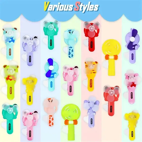 Mini Cartoon Portable Kids Fan Manual Cooling