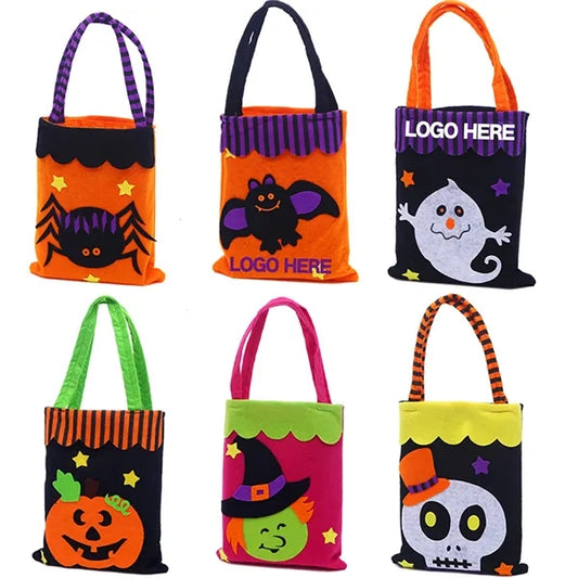 Candy Tote Bag Non Woven Pumpkin Ghost Halloween Party Gift