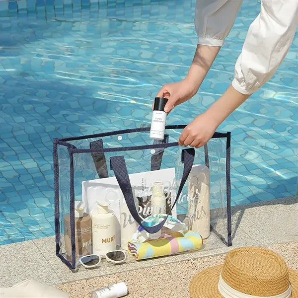 Transparent PVC beach bag