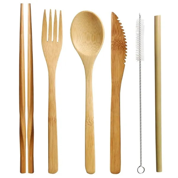 Bamboo Utensils Set with Case