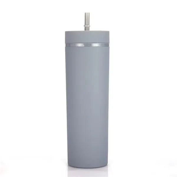 16oz Slim Tumblers With Straw