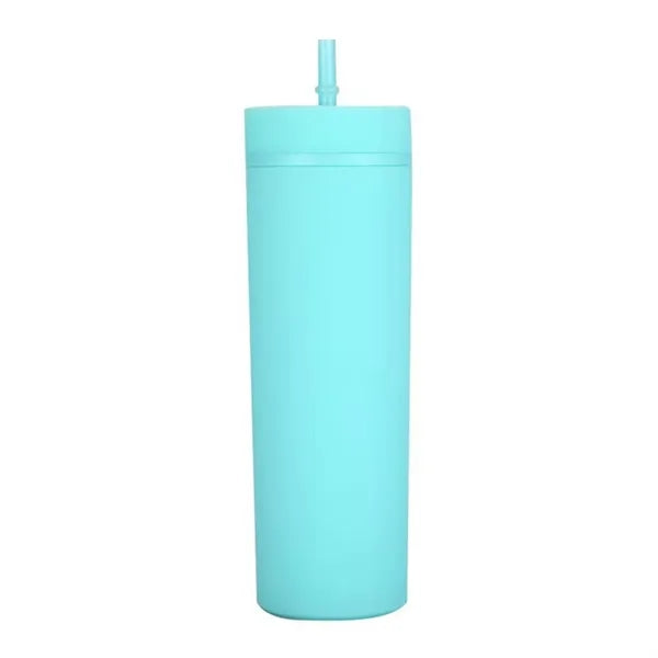 16oz Slim Tumblers With Straw