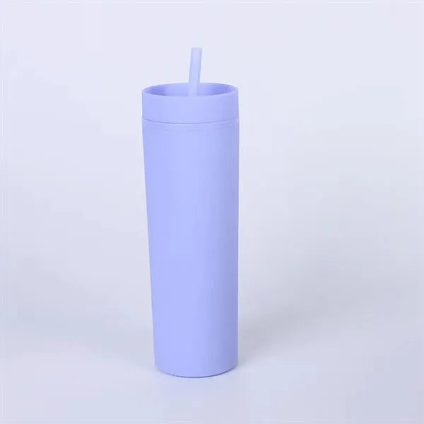 16oz Slim Tumblers With Straw