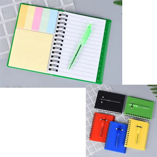 Translucent Spiral Bound Jotter note pad sticky with Pen