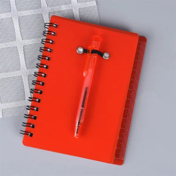 Translucent Spiral Bound Jotter note pad sticky with Pen