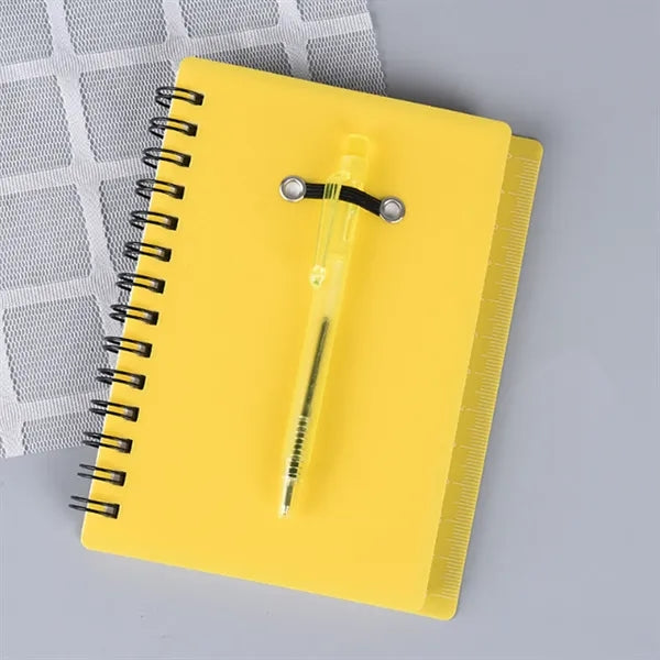 Translucent Spiral Bound Jotter note pad sticky with Pen