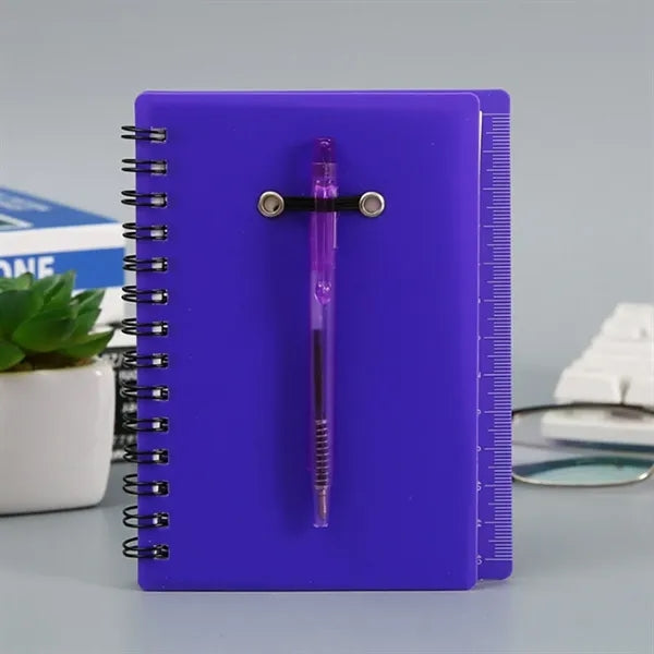 Translucent Spiral Bound Jotter note pad sticky with Pen