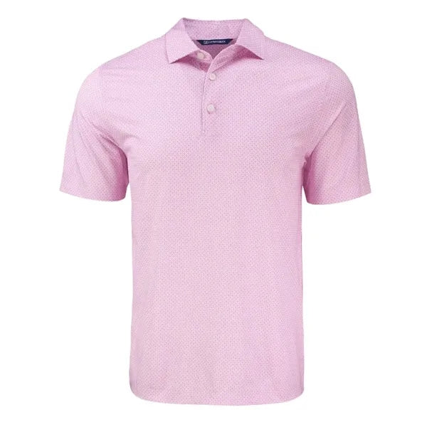 Cutter & Buck Pike Recycled Diamond Dot Print Mens Polo