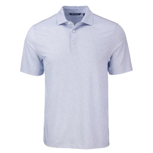 Cutter & Buck Pike Recycled Diamond Dot Print Mens Polo