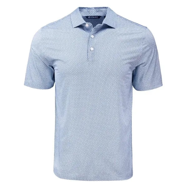Cutter & Buck Pike Recycled Diamond Dot Print Mens Polo