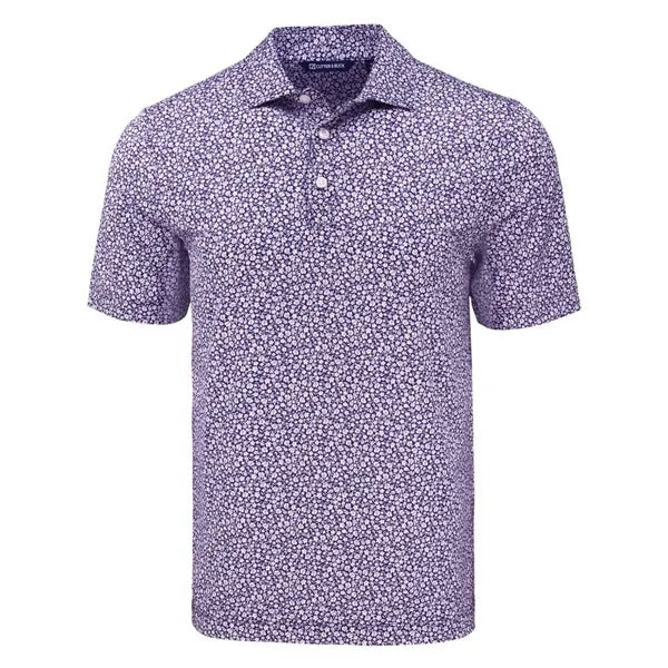 Cutter & Buck Pike Recycled Flora Print Mens Polo