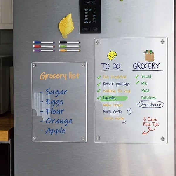 Refrigerator Magnetic Transparent Acrylic Memo Board