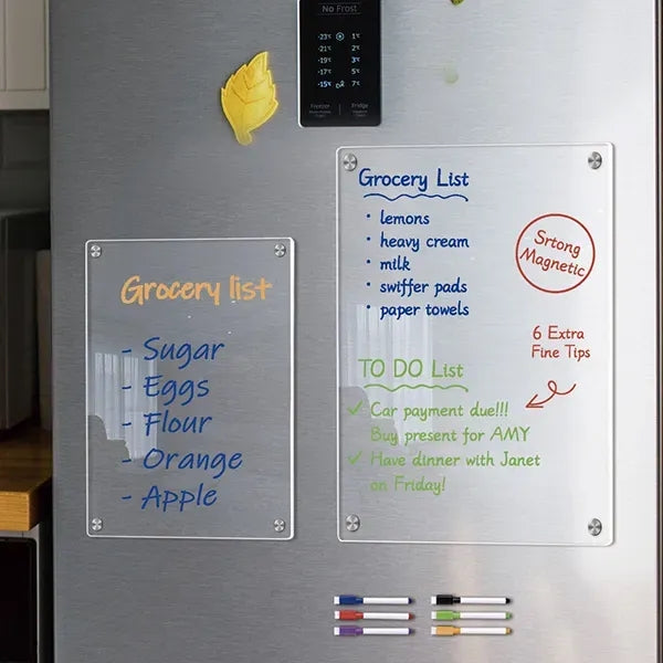 Refrigerator Magnetic Transparent Acrylic Memo Board