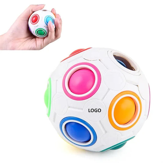 Stress-Reducing Rainbow Puzzle Ball
