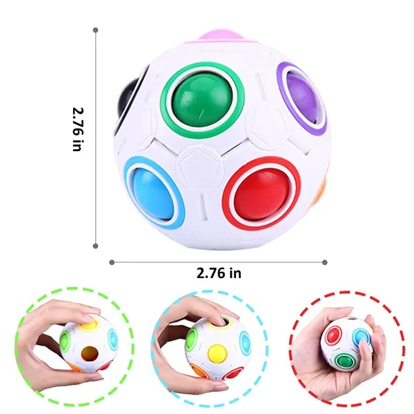 Stress-Reducing Rainbow Puzzle Ball