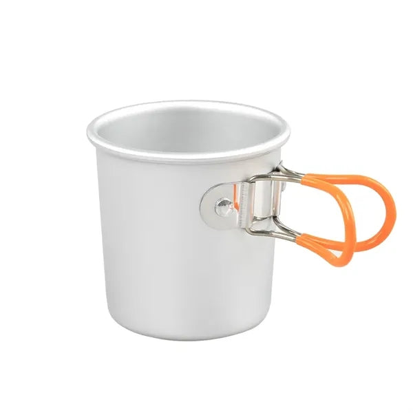 Portable Aluminum Cup With Fold Handle