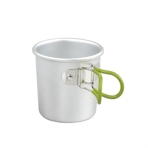 Portable Aluminum Cup With Fold Handle