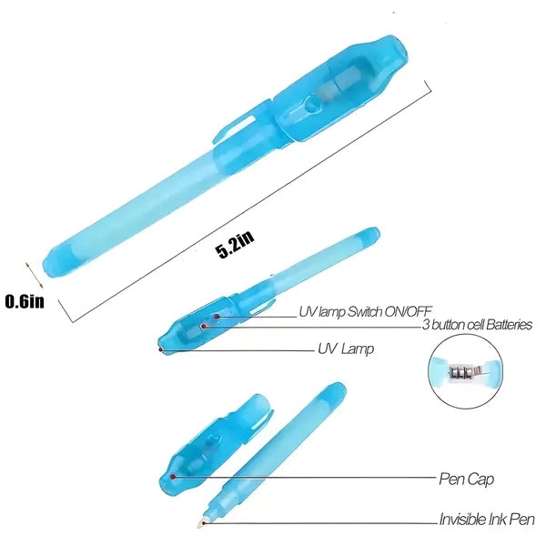 Creative Magic Uv Light Pen Invisible Ink Glow In The Dark
