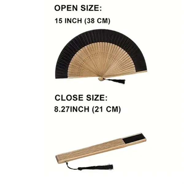 Hand Held Bamboo Folding Oriental Fan