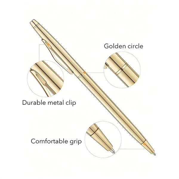 Wispy Golden Ballpoint Pen Black Ink