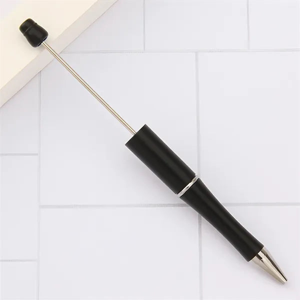 Beadable Pens Plastic Bead Black Ink Ballpoint