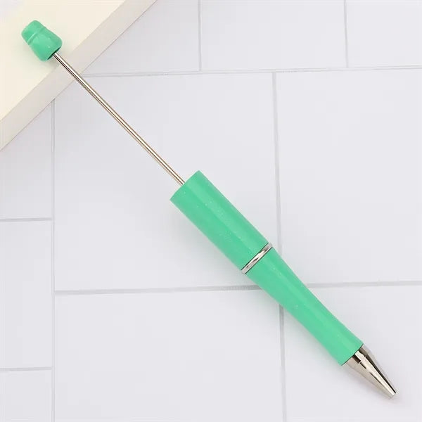 Beadable Pens Plastic Bead Black Ink Ballpoint