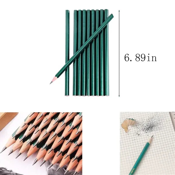 Hexagonal Green Pole Student Writing 2b Pencil