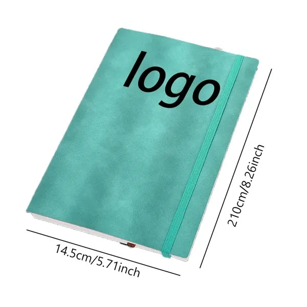 PU Leather Soft Cover Notebook Journal Elastic Bookmark Band