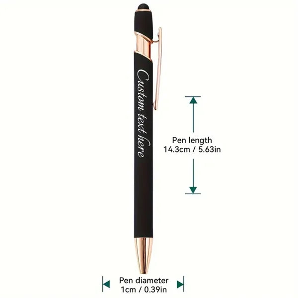 Touchscreen Rubber Classical Ballpoint Pens with Stylus Tip