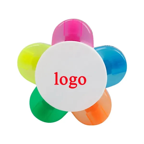5-in-1 Petals Flower Watercolor Highlighter Fluorescent Pen