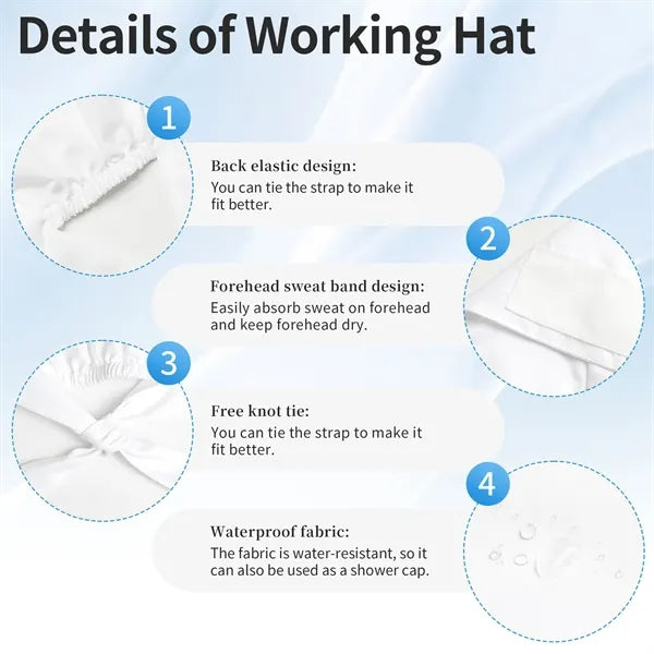 Unisex Surgical Scrub Cap Nurse Hat Protective Hair Covers