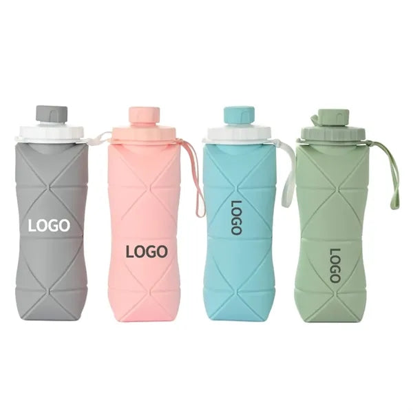 20 oz Silicone Collapsible Water Bottle