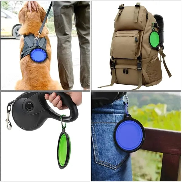 350ml Pet Collapsible Bowl With Carabiner