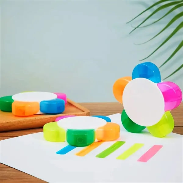 Flower Shape Watercolor Highlighter Pens for School Office