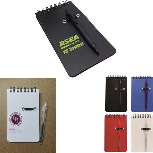 Pocket Sized Spiral Jotter Notepad Notebook with Pen