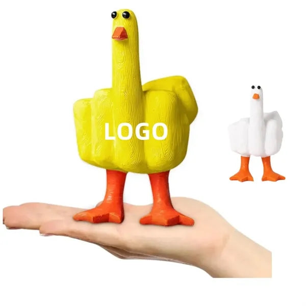 Middle Finger Duck Figurine Statue