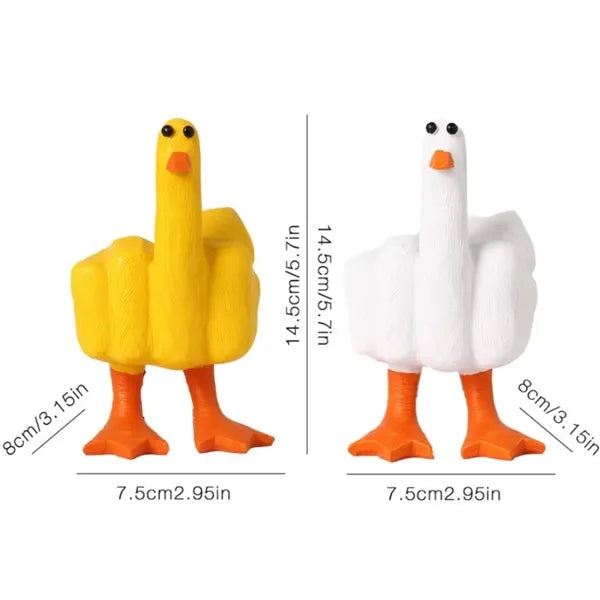 Middle Finger Duck Figurine Statue