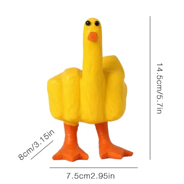 Middle Finger Duck Figurine Statue