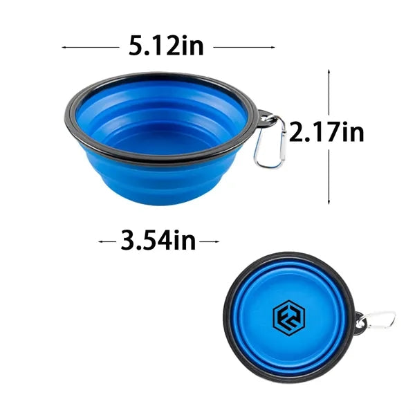Portable Pet Collapsible Bowls for Parking and Traveling