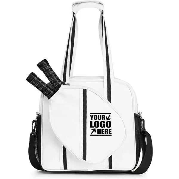 Large Pickleball Tote Bag With Zipper Shoulder Strap