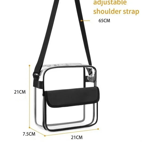 Clear Crossbody Bag Portable Zipper Shoulder