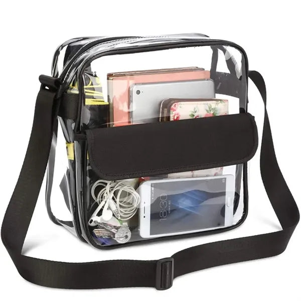 Clear Crossbody Bag Portable Zipper Shoulder