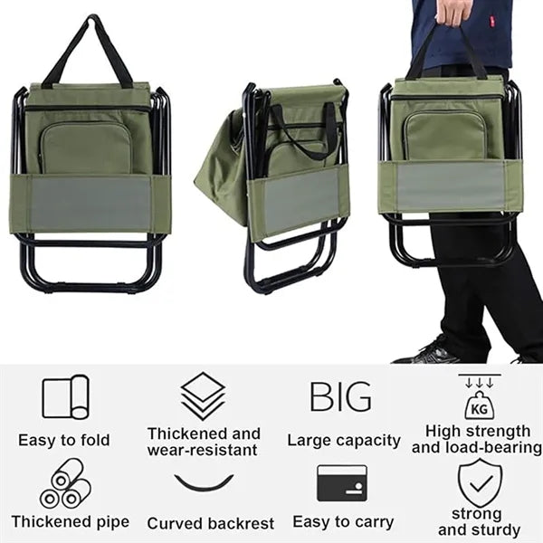 Fishing Chair With Cooler Insulated Bag