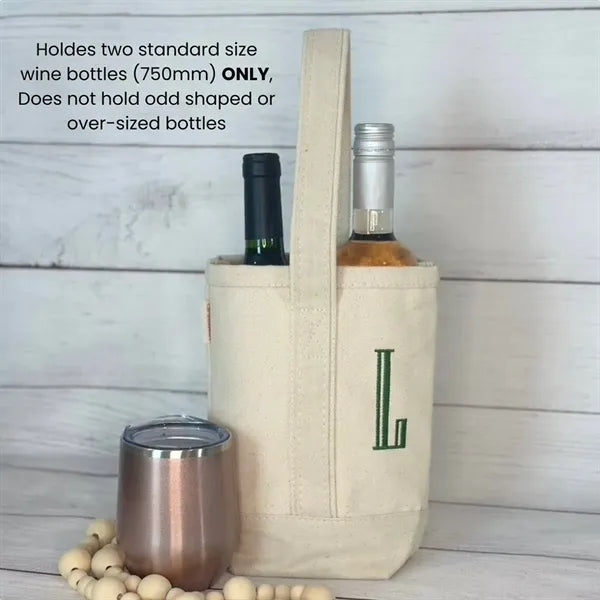 Double Wine Bottle Canvas Tote