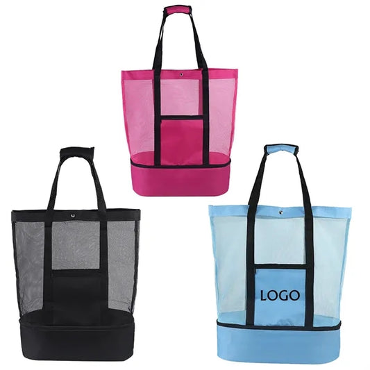 Double Mesh Beach Travel Tote Bag
