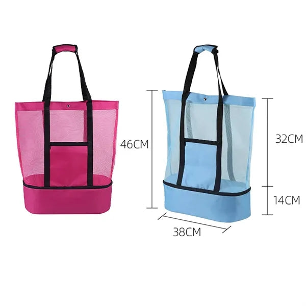 Double Mesh Beach Travel Tote Bag