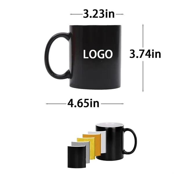 14OZ Ceramic Heat Sensitive Color Changing Coffee Mug