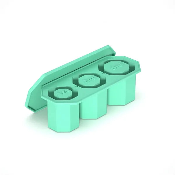 3 In 1 Silicone Hollow Octagonal Ice Mold Tray with Lid