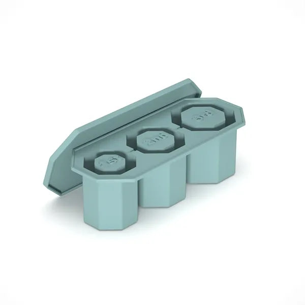 3 In 1 Silicone Hollow Octagonal Ice Mold Tray with Lid