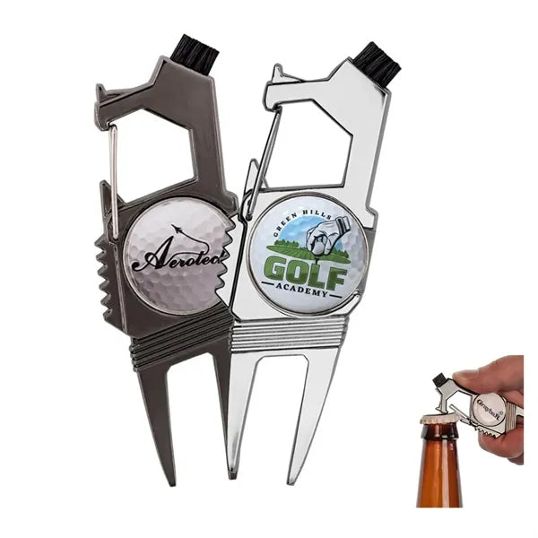 Multifunctional Golf Divot Repair Tool